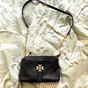 Tory Burch Meyer Chain Black Leather Crossbody Bag